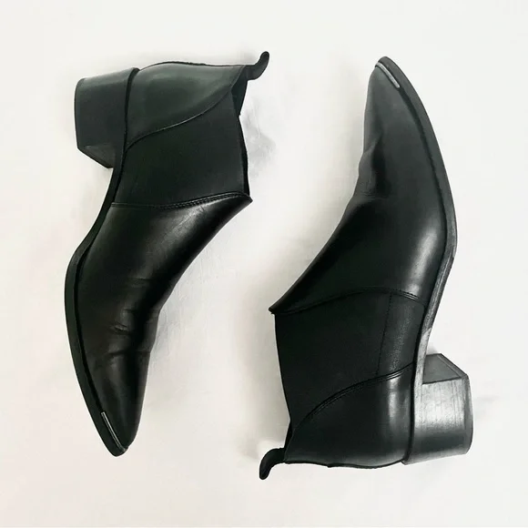 Acne Studios Size 40 Jenny Black Pointed Toe Low Ankle Chelsea Bootie/Boots - Picture 9 of 12
